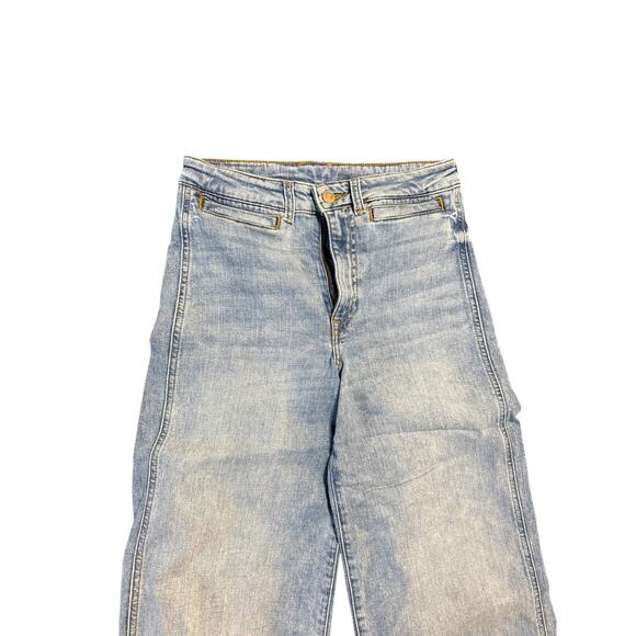 h&m jupe high waist culotte denim jeans womens size 4 - Picture 4 of 9